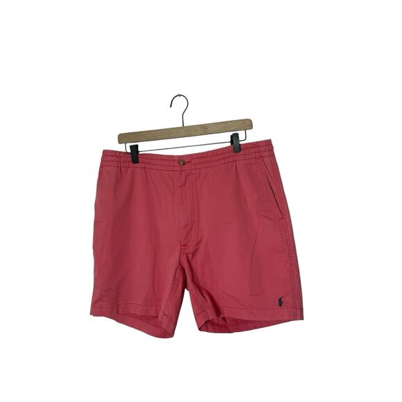 Polo Ralph Lauren Pants - Polo Ralph Lauren Classic Fit 6" Shorts Men XL Pink Flat Front Stretch Casual‎